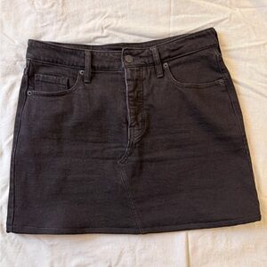 Old Navy Dark Gray High-Rise Denim Skirt